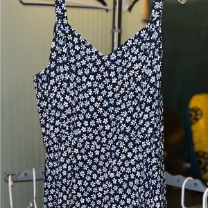 Old Navy Navy Blue Floral Dress
